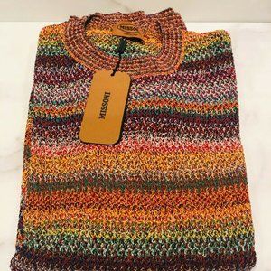 MISSONI Multicolor Zig Zag Men’s Long Sleeve Sweat